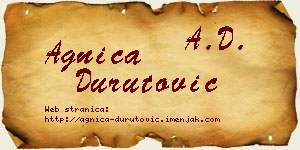 Agnica Durutović vizit kartica